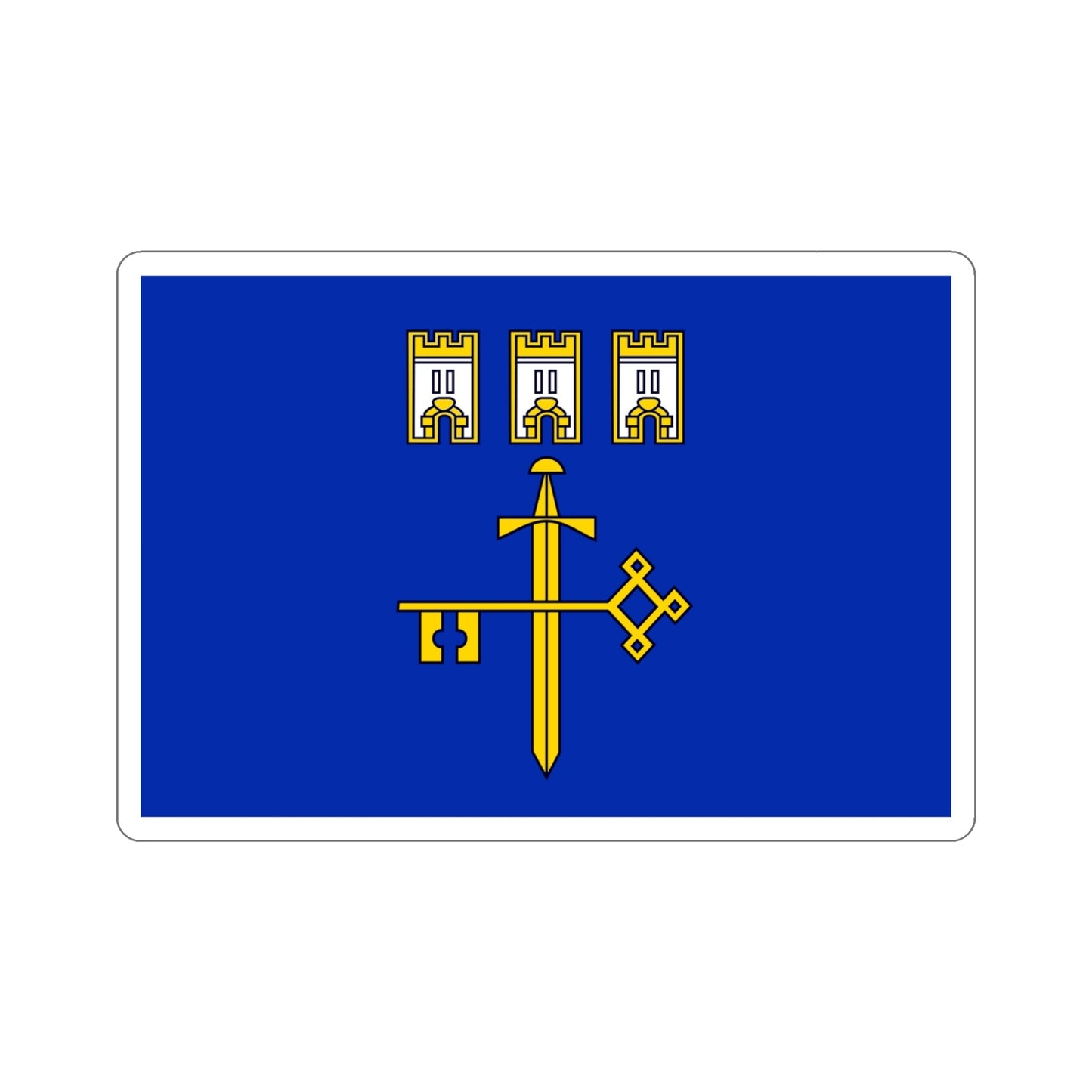 Flag of Ternopil Oblast Ukraine STICKER Vinyl Die-Cut Decal-4 Inch-The Sticker Space