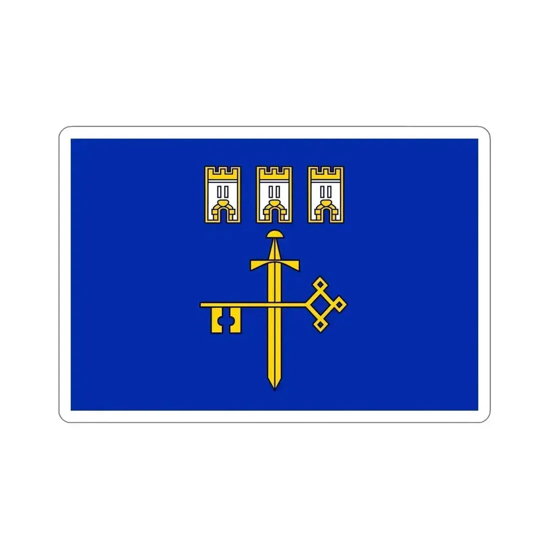 Flag of Ternopil Oblast Ukraine STICKER Vinyl Die-Cut Decal 6 Inch - The Sticker Space