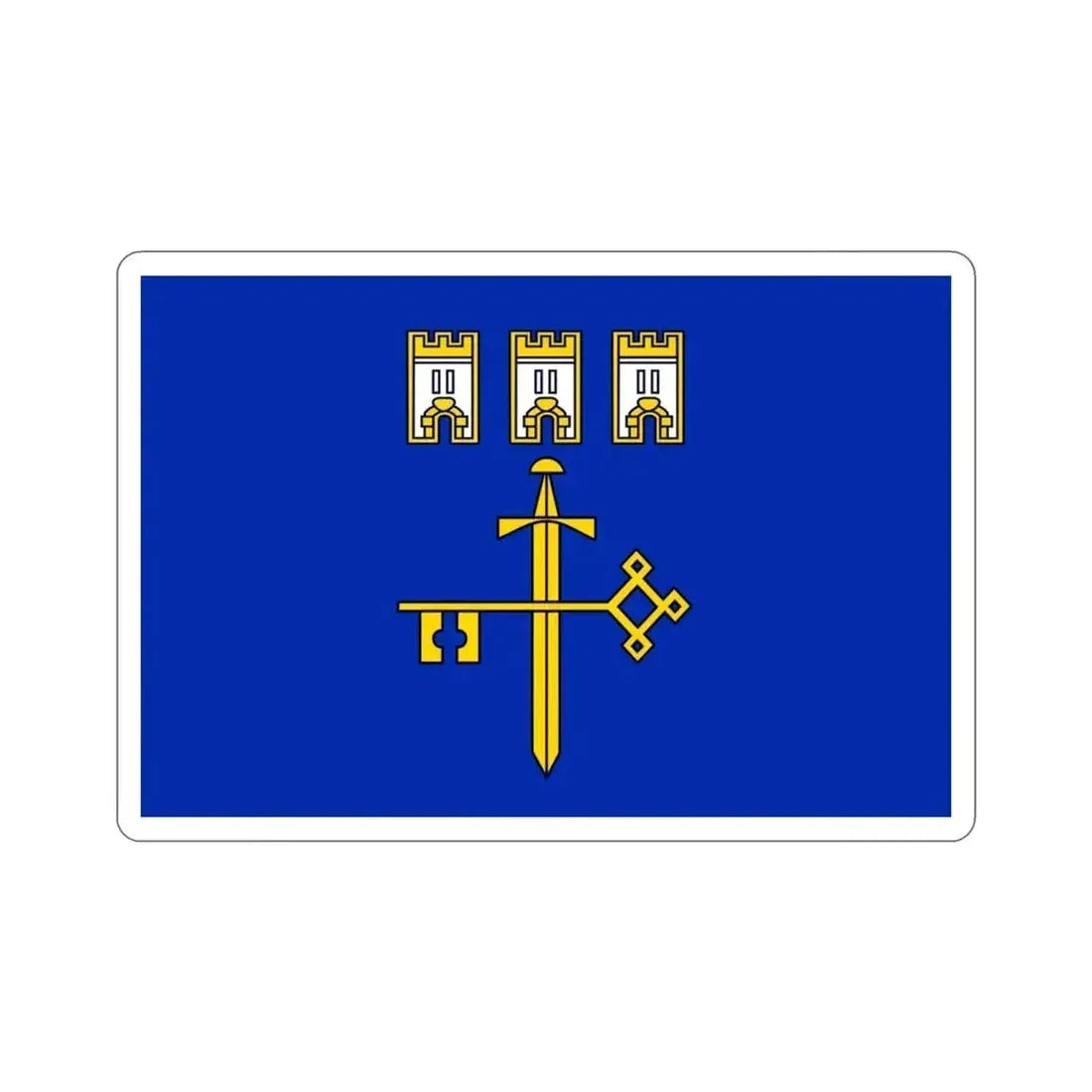 Flag of Ternopil Oblast Ukraine STICKER Vinyl Die-Cut Decal - The Sticker Space