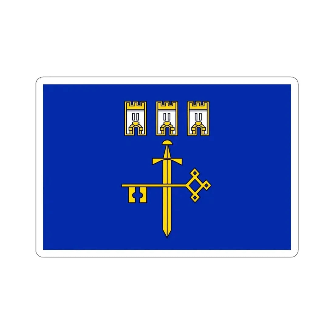 Flag of Ternopil Oblast Ukraine STICKER Vinyl Die-Cut Decal - The Sticker Space