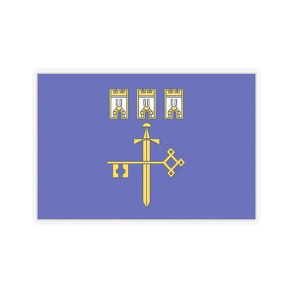 Flag of Ternopil Oblast Ukraine - STICKER Vinyl Kiss-Cut Decal 2 Inch Transparent - The Sticker Space
