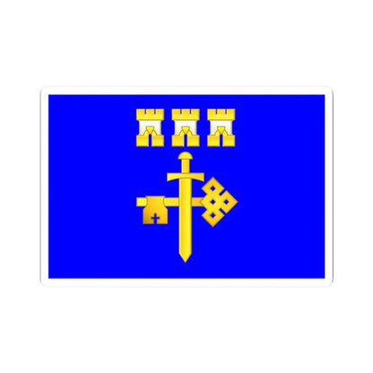 Flag of Ternopil Oblast (Ukraine) STICKER Vinyl Kiss-Cut Decal 2 Inch White - The Sticker Space