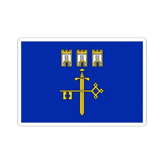 Flag of Ternopil Oblast Ukraine - STICKER Vinyl Kiss-Cut Decal 2 Inch White - The Sticker Space