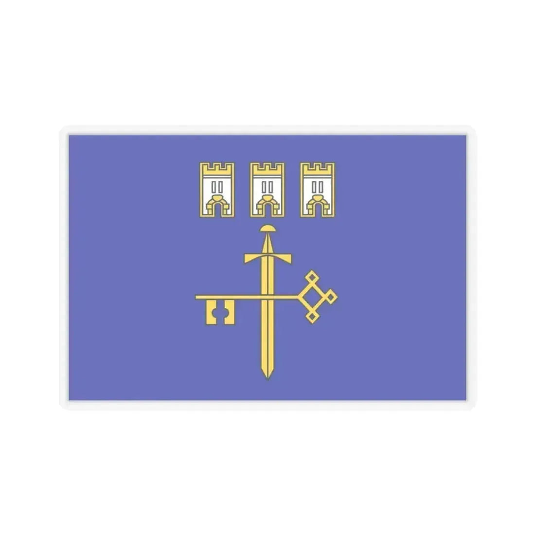 Flag of Ternopil Oblast Ukraine - STICKER Vinyl Kiss-Cut Decal 3 Inch Transparent - The Sticker Space