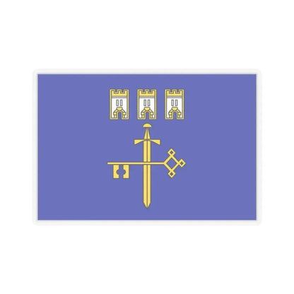Flag of Ternopil Oblast Ukraine - STICKER Vinyl Kiss-Cut Decal 3 Inch Transparent - The Sticker Space