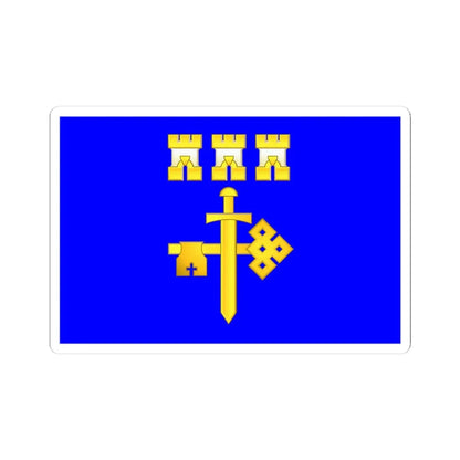 Flag of Ternopil Oblast (Ukraine) STICKER Vinyl Kiss-Cut Decal 3 Inch White - The Sticker Space