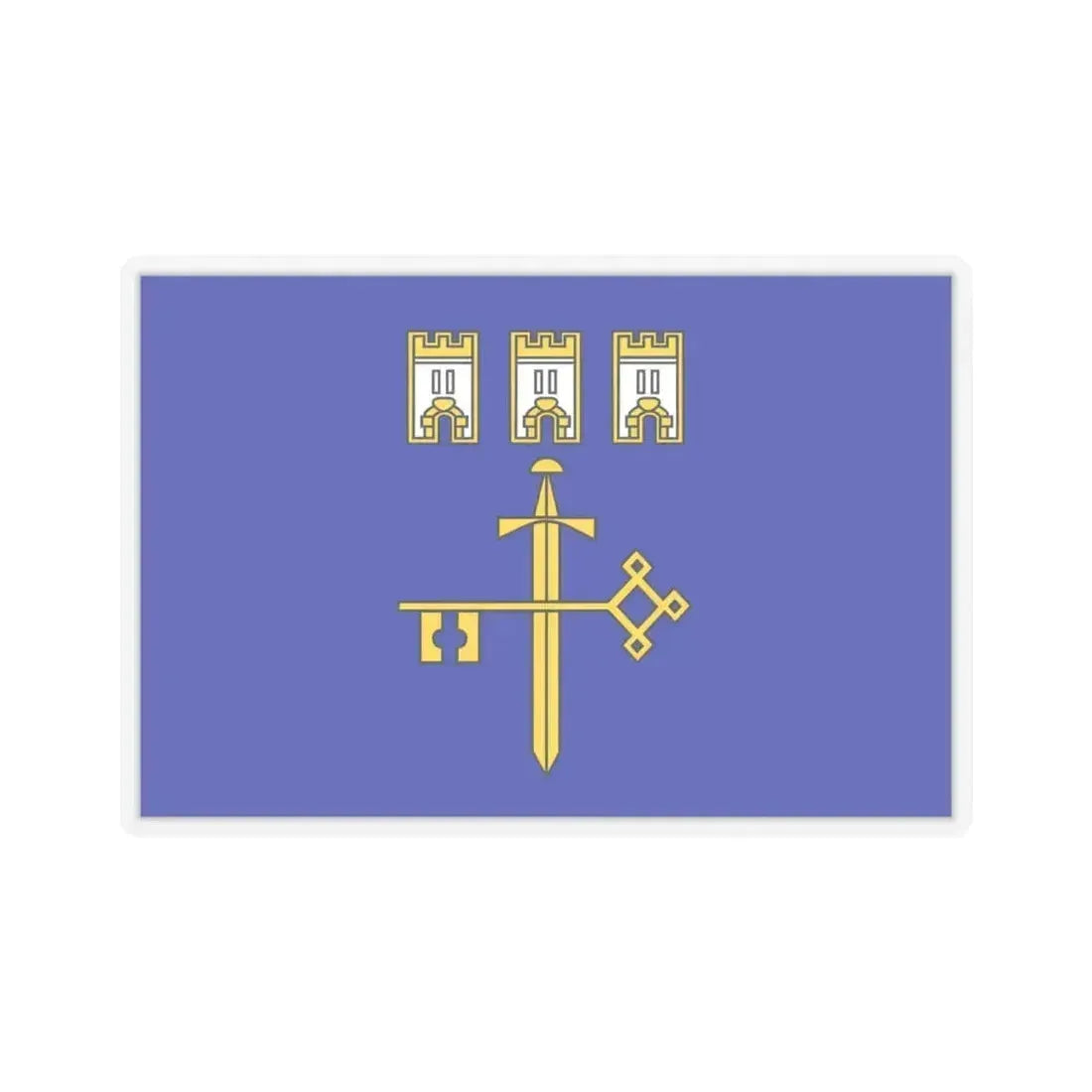 Flag of Ternopil Oblast Ukraine - STICKER Vinyl Kiss-Cut Decal 4 Inch Transparent - The Sticker Space