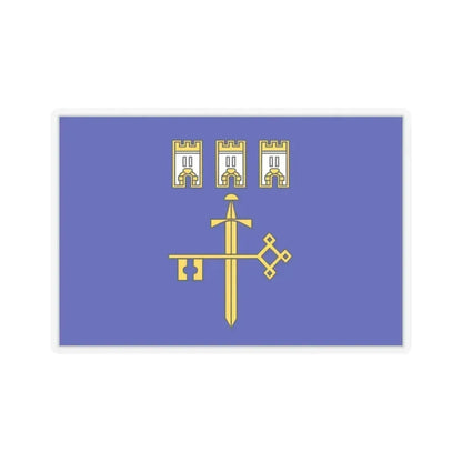 Flag of Ternopil Oblast Ukraine - STICKER Vinyl Kiss-Cut Decal 4 Inch Transparent - The Sticker Space