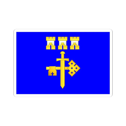 Flag of Ternopil Oblast (Ukraine) STICKER Vinyl Kiss-Cut Decal 4 Inch White - The Sticker Space