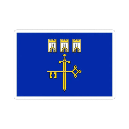 Flag of Ternopil Oblast Ukraine - STICKER Vinyl Kiss-Cut Decal 4 Inch White - The Sticker Space