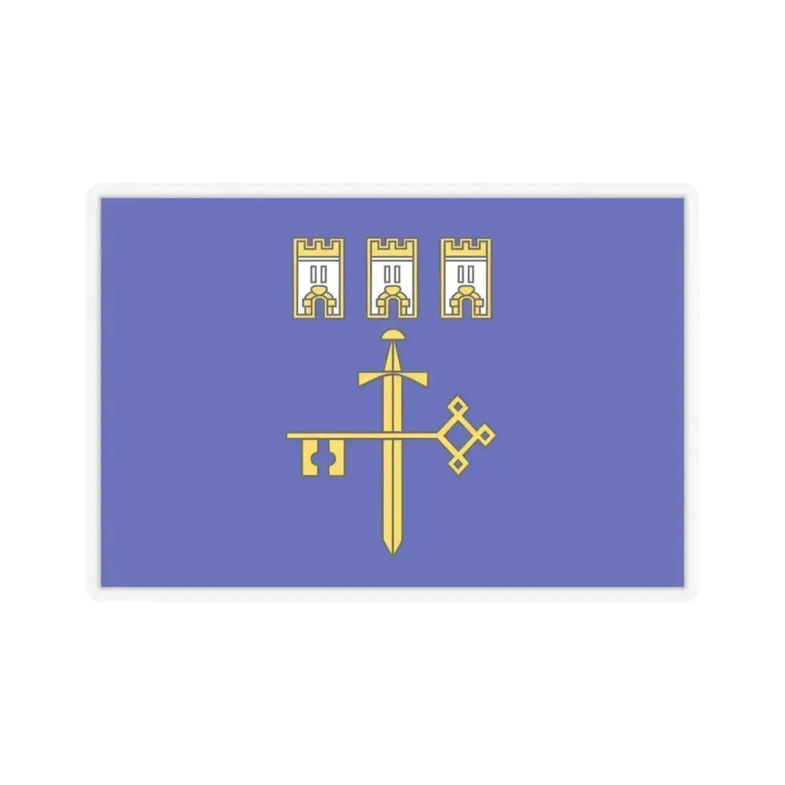 Flag of Ternopil Oblast Ukraine - STICKER Vinyl Kiss-Cut Decal 6 Inch Transparent - The Sticker Space