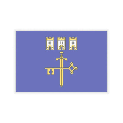 Flag of Ternopil Oblast Ukraine - STICKER Vinyl Kiss-Cut Decal 6 Inch Transparent - The Sticker Space