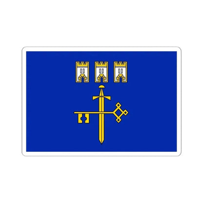 Flag of Ternopil Oblast Ukraine - STICKER Vinyl Kiss-Cut Decal 6 Inch White - The Sticker Space