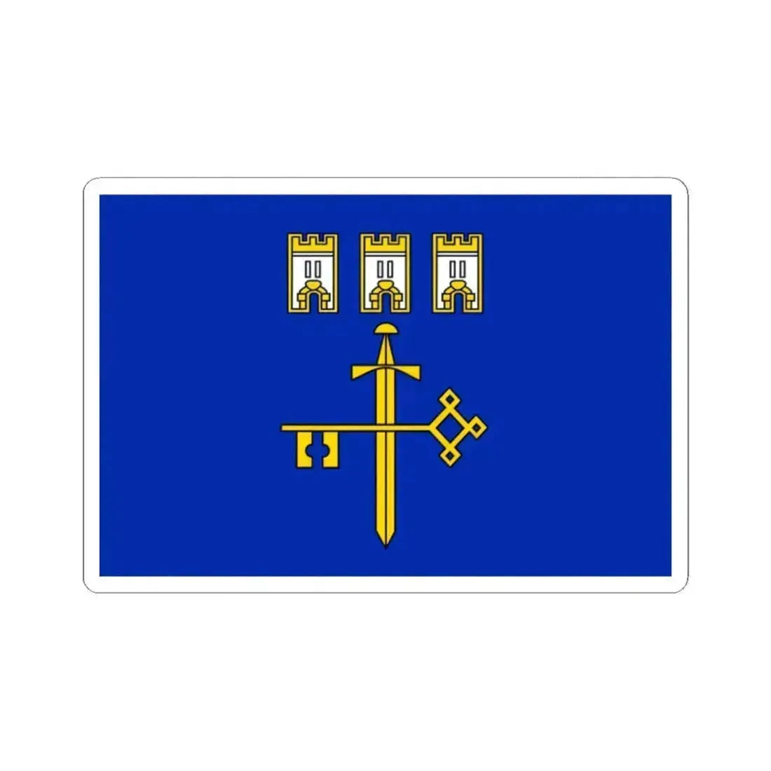 Flag of Ternopil Oblast Ukraine - STICKER Vinyl Kiss-Cut Decal - The Sticker Space