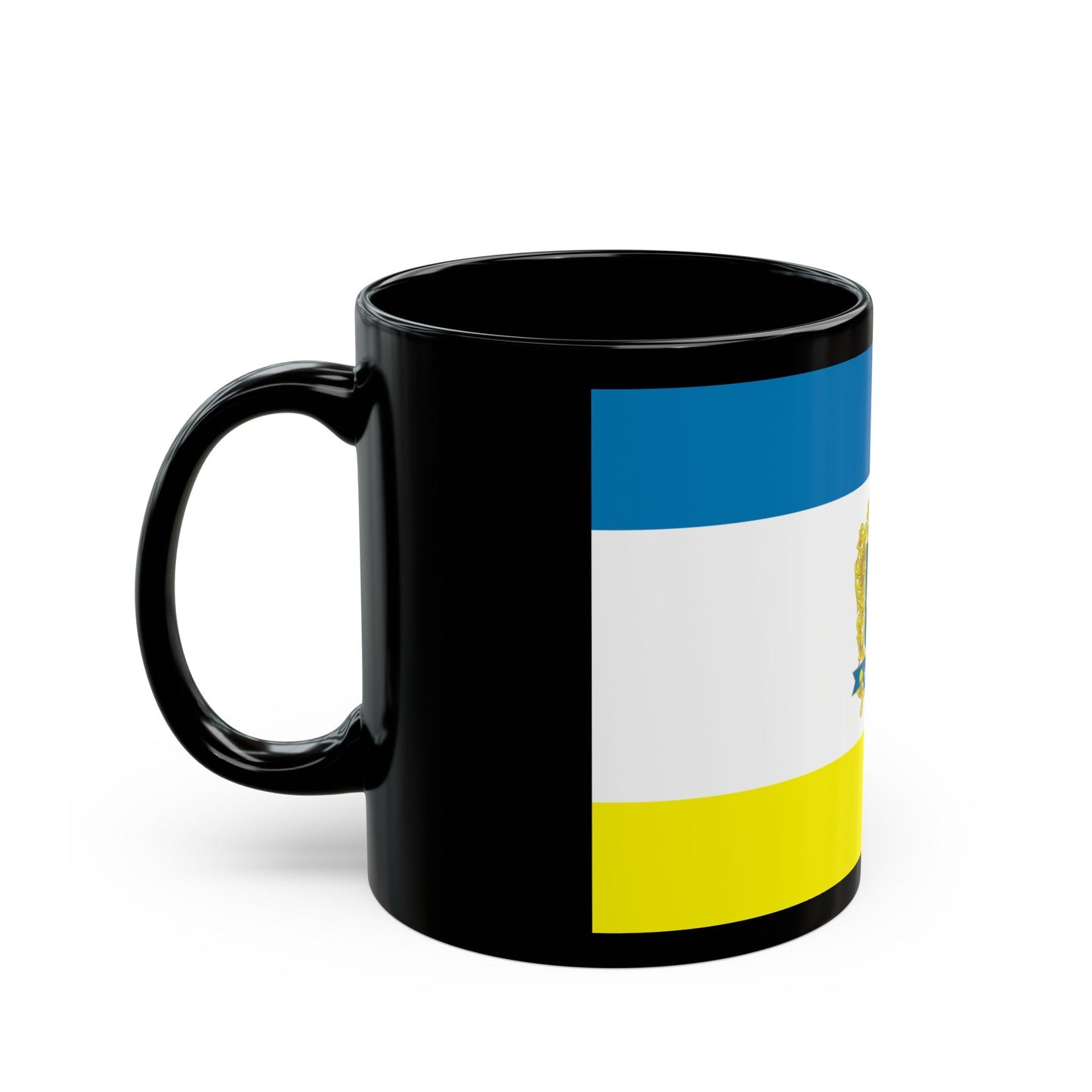 Flag of Ternopil Ukraine - Black Coffee Mug-The Sticker Space