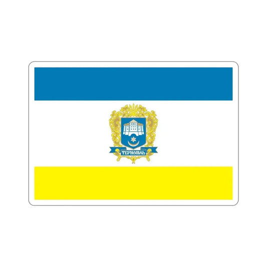 Flag of Ternopil Ukraine STICKER Vinyl Die-Cut Decal 6 Inch - The Sticker Space