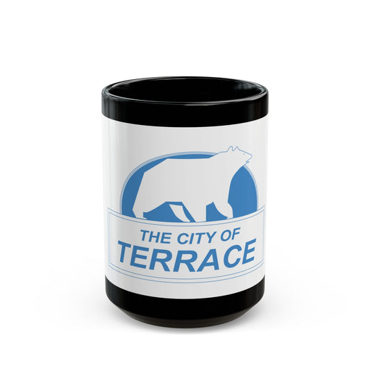 Flag of Terrace British Columbia Canada - Black Coffee Mug-15oz-The Sticker Space