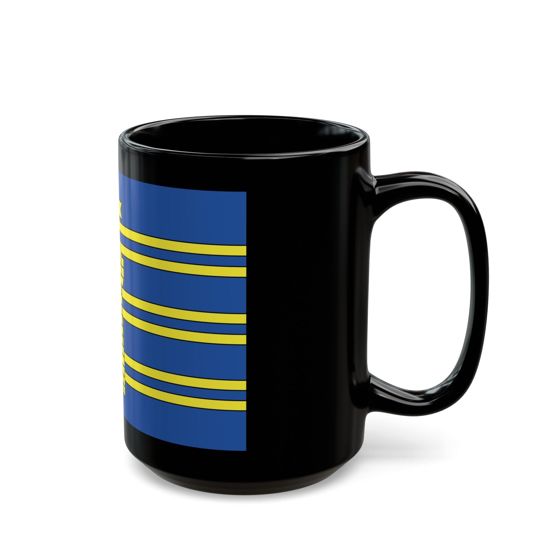 Flag of Territoire de Belfort France 2 - Black Coffee Mug-The Sticker Space