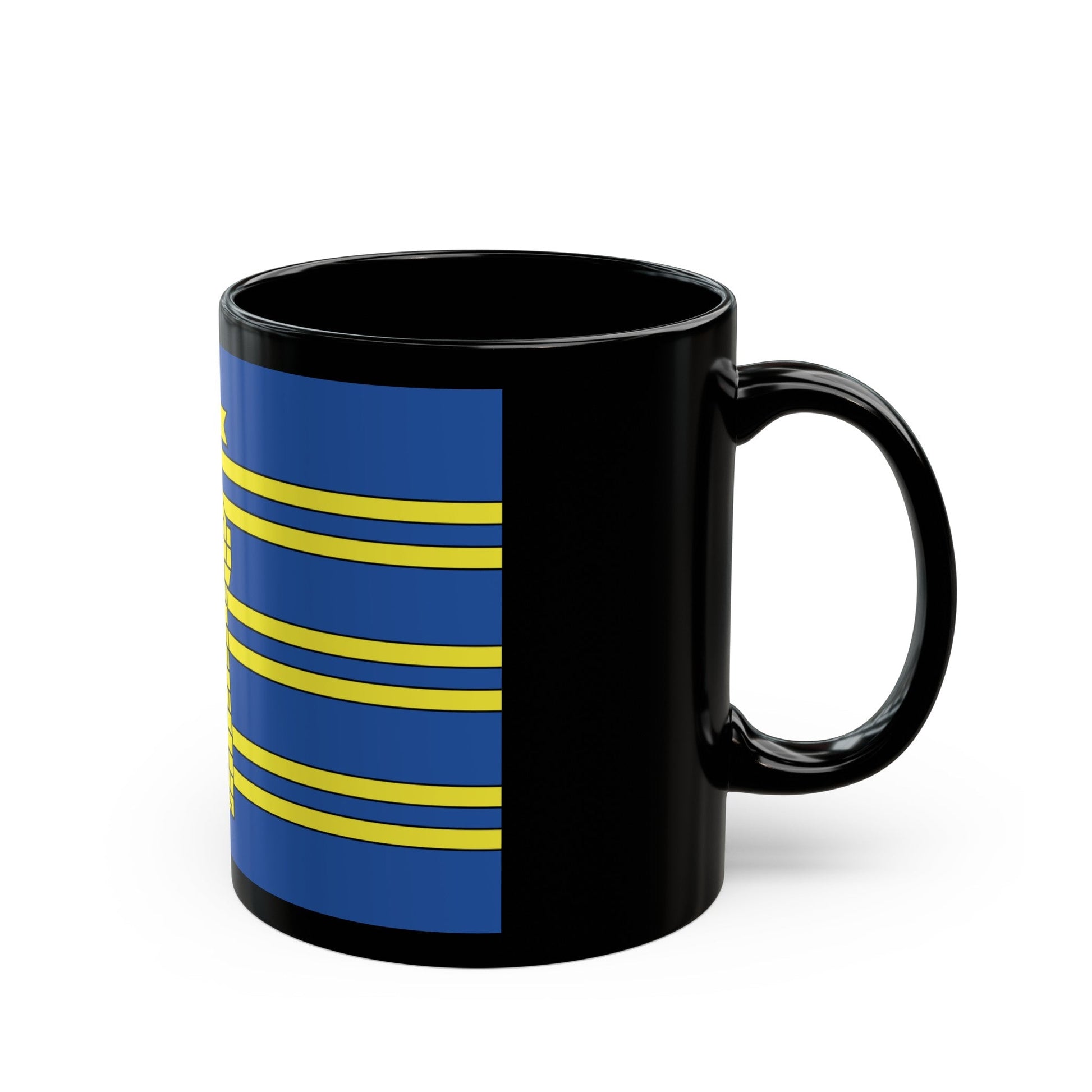 Flag of Territoire de Belfort France 2 - Black Coffee Mug-The Sticker Space