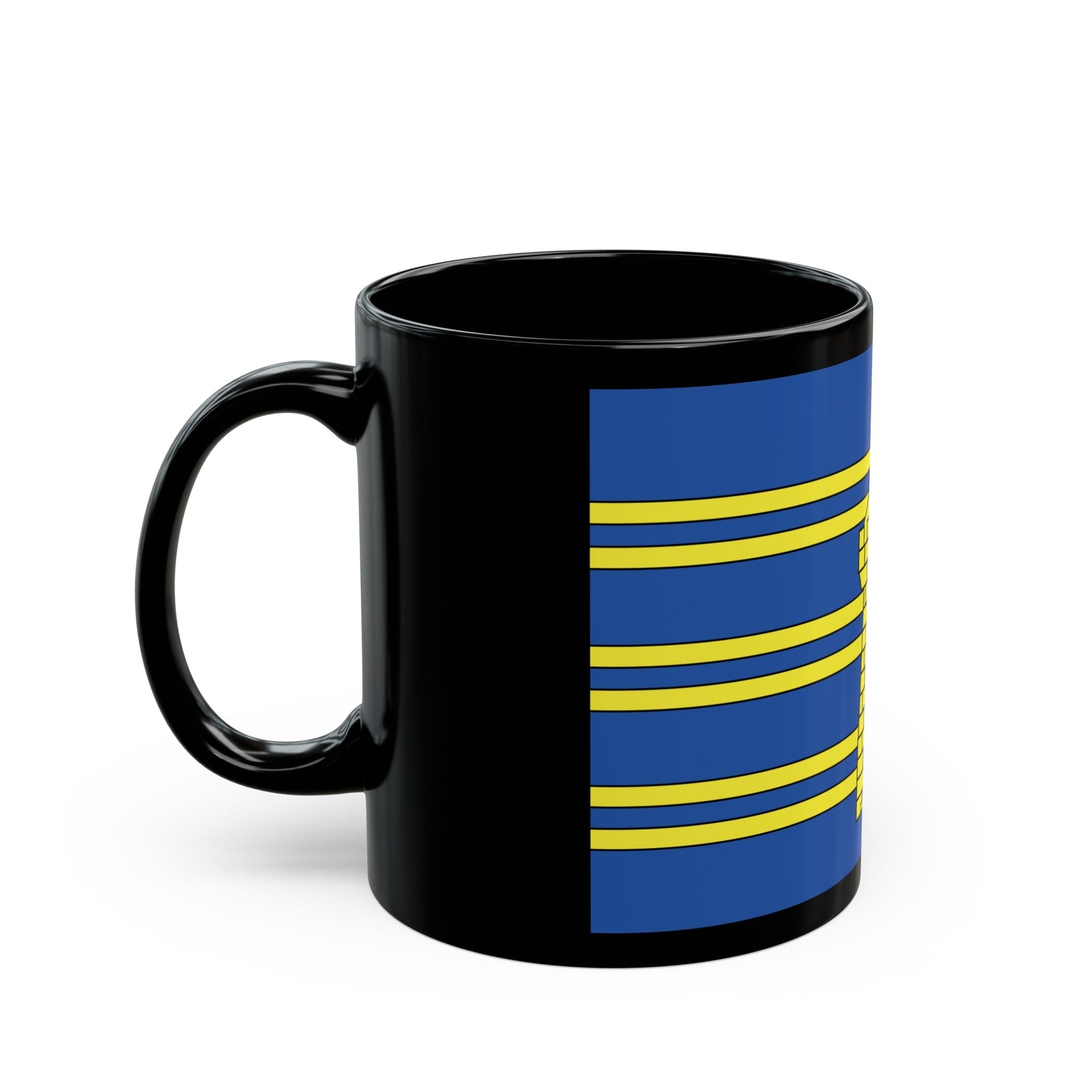 Flag of Territoire de Belfort France 2 - Black Coffee Mug-The Sticker Space