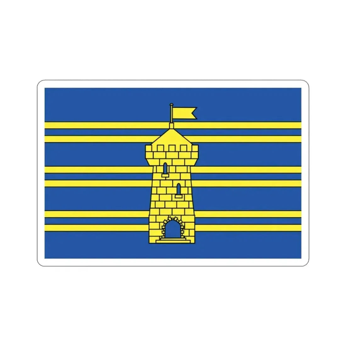 Flag of Territoire de Belfort France 2 STICKER Vinyl Die-Cut Decal 2 Inch - The Sticker Space