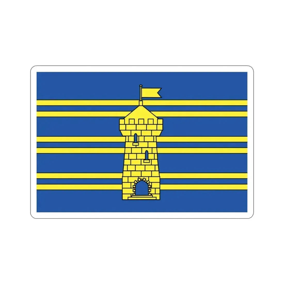 Flag of Territoire de Belfort France 2 STICKER Vinyl Die-Cut Decal 3 Inch - The Sticker Space