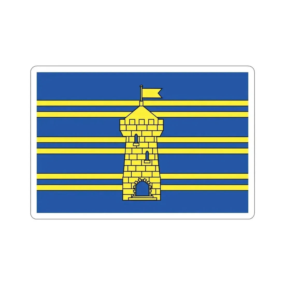 Flag of Territoire de Belfort France 2 STICKER Vinyl Die-Cut Decal 5 Inch - The Sticker Space