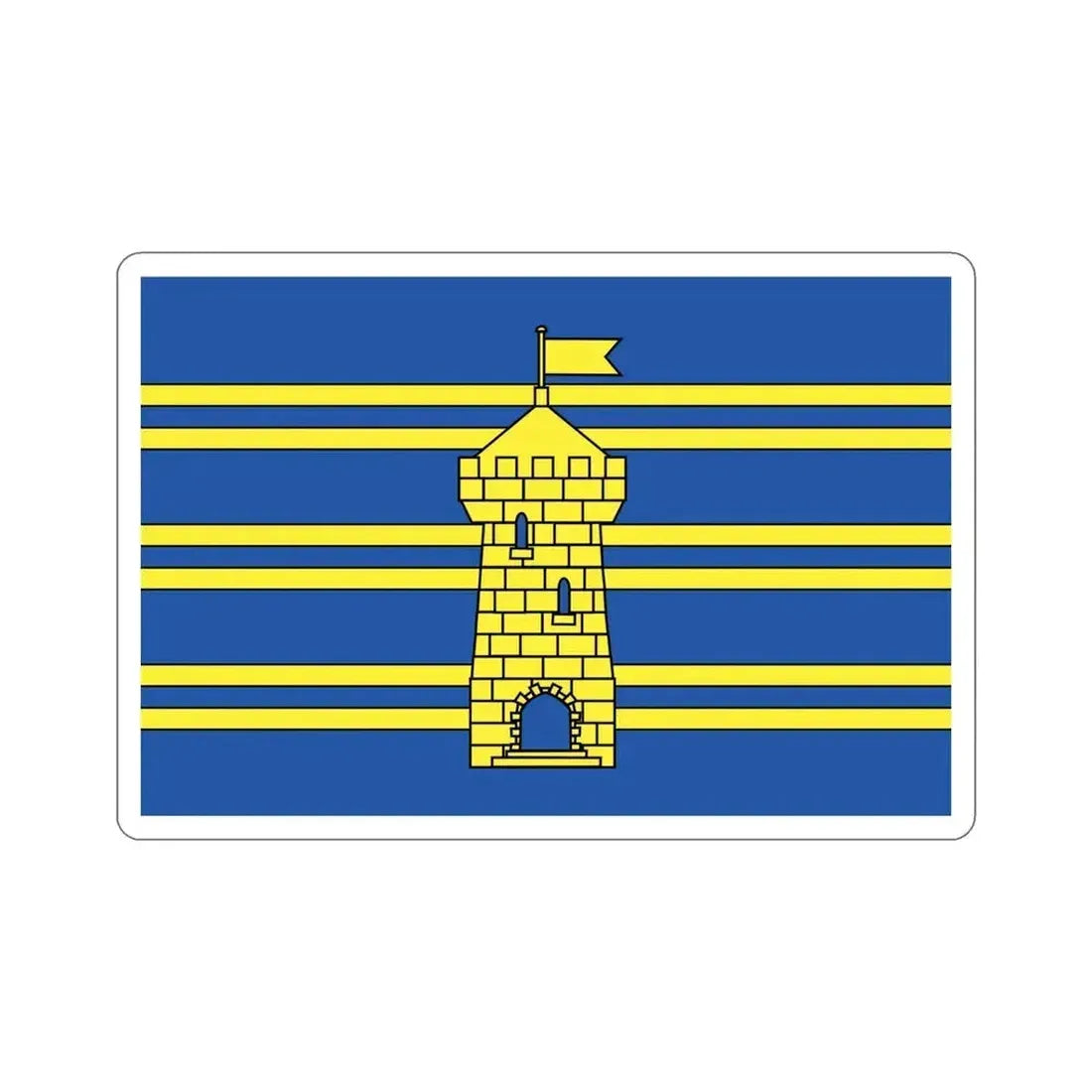 Flag of Territoire de Belfort France 2 STICKER Vinyl Die-Cut Decal 5 Inch - The Sticker Space