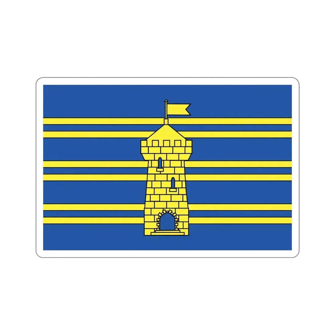 Flag of Territoire de Belfort France 2 STICKER Vinyl Die-Cut Decal 6 Inch - The Sticker Space