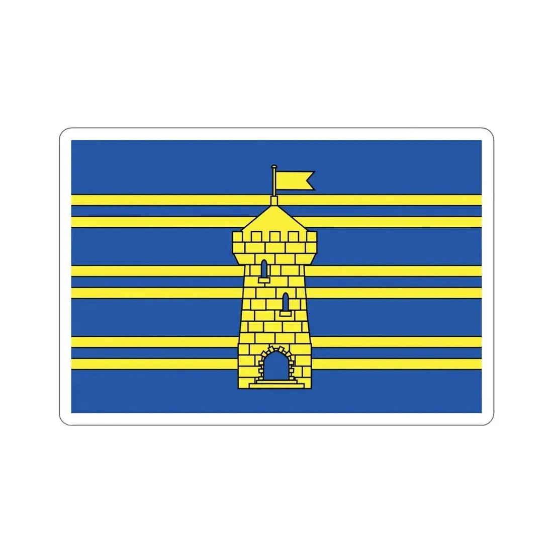 Flag of Territoire de Belfort France 2 STICKER Vinyl Die-Cut Decal - The Sticker Space