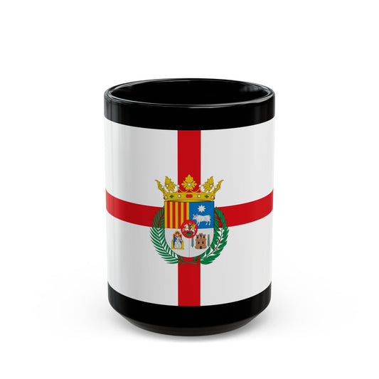 Flag of Teruel Spain - Black Coffee Mug-15oz-The Sticker Space