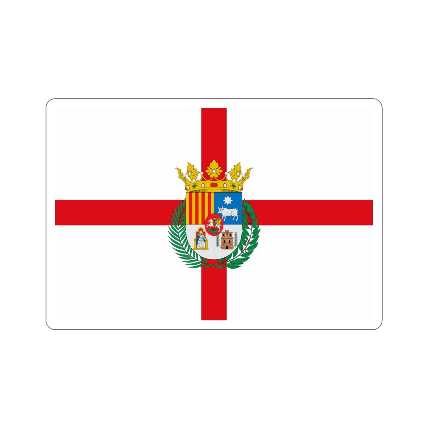 Flag of Teruel Spain STICKER Vinyl Die-Cut Decal-4 Inch-The Sticker Space