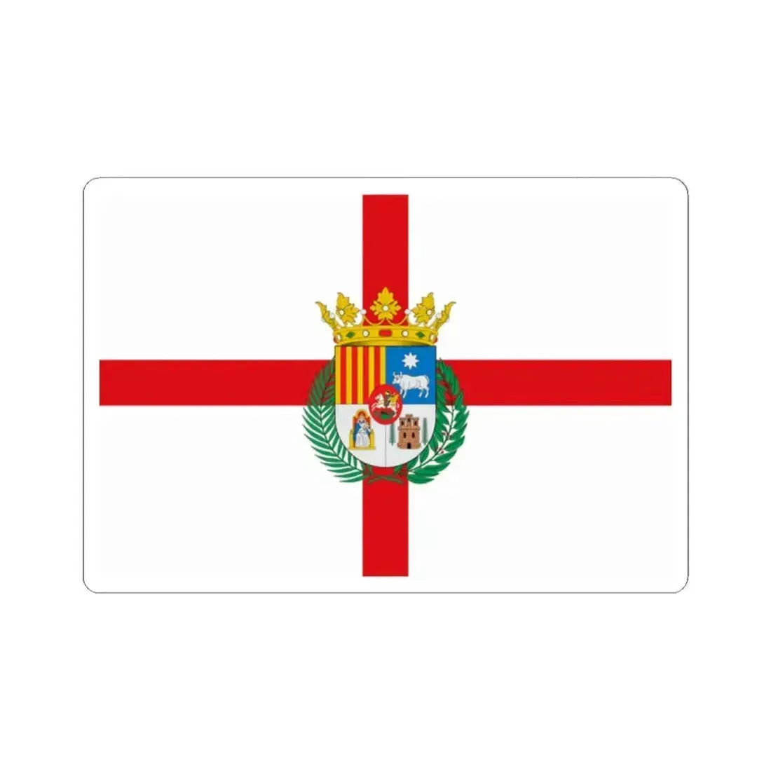 Flag of Teruel Spain - STICKER Vinyl Kiss-Cut Decal 2 Inch White - The Sticker Space