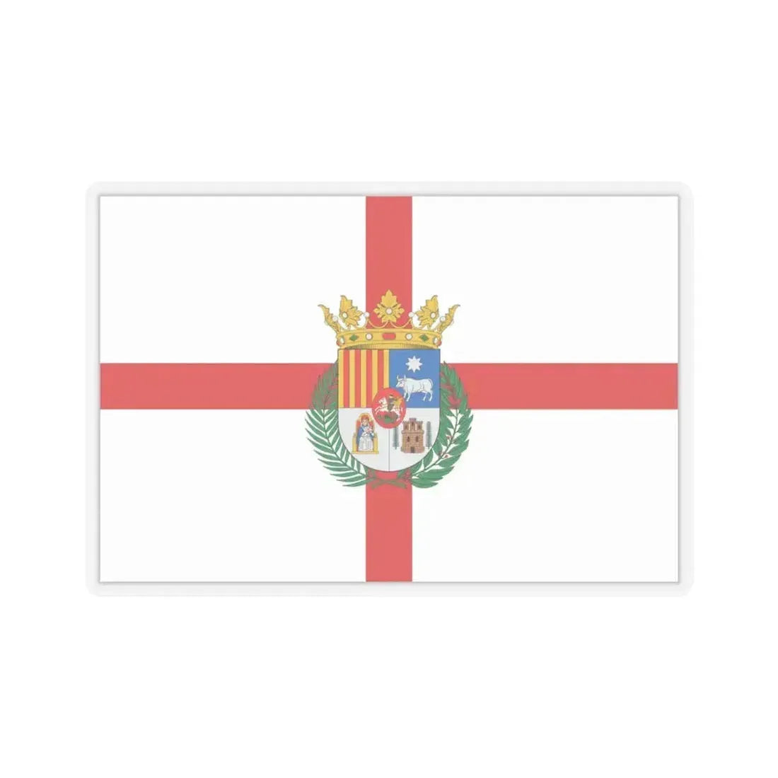 Flag of Teruel Spain - STICKER Vinyl Kiss-Cut Decal 6 Inch Transparent - The Sticker Space