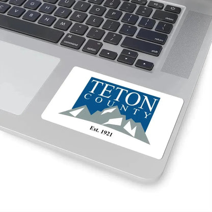 Flag of Teton County Wyoming (United States) STICKER Vinyl Kiss-Cut Decal - The Sticker Space