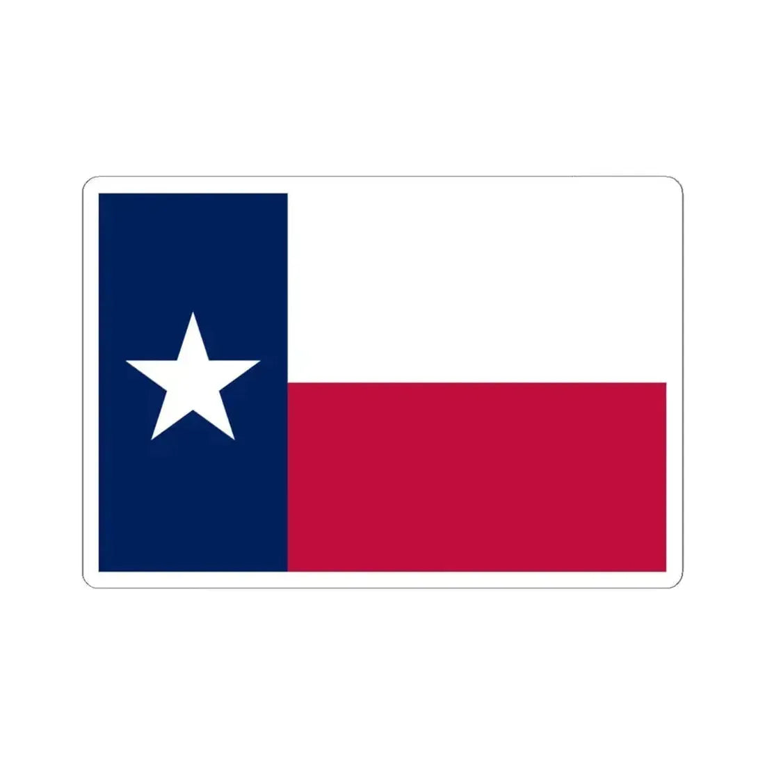 Flag of Texas (United States) STICKER Vinyl Kiss-Cut Decal 6 Inch White - The Sticker Space