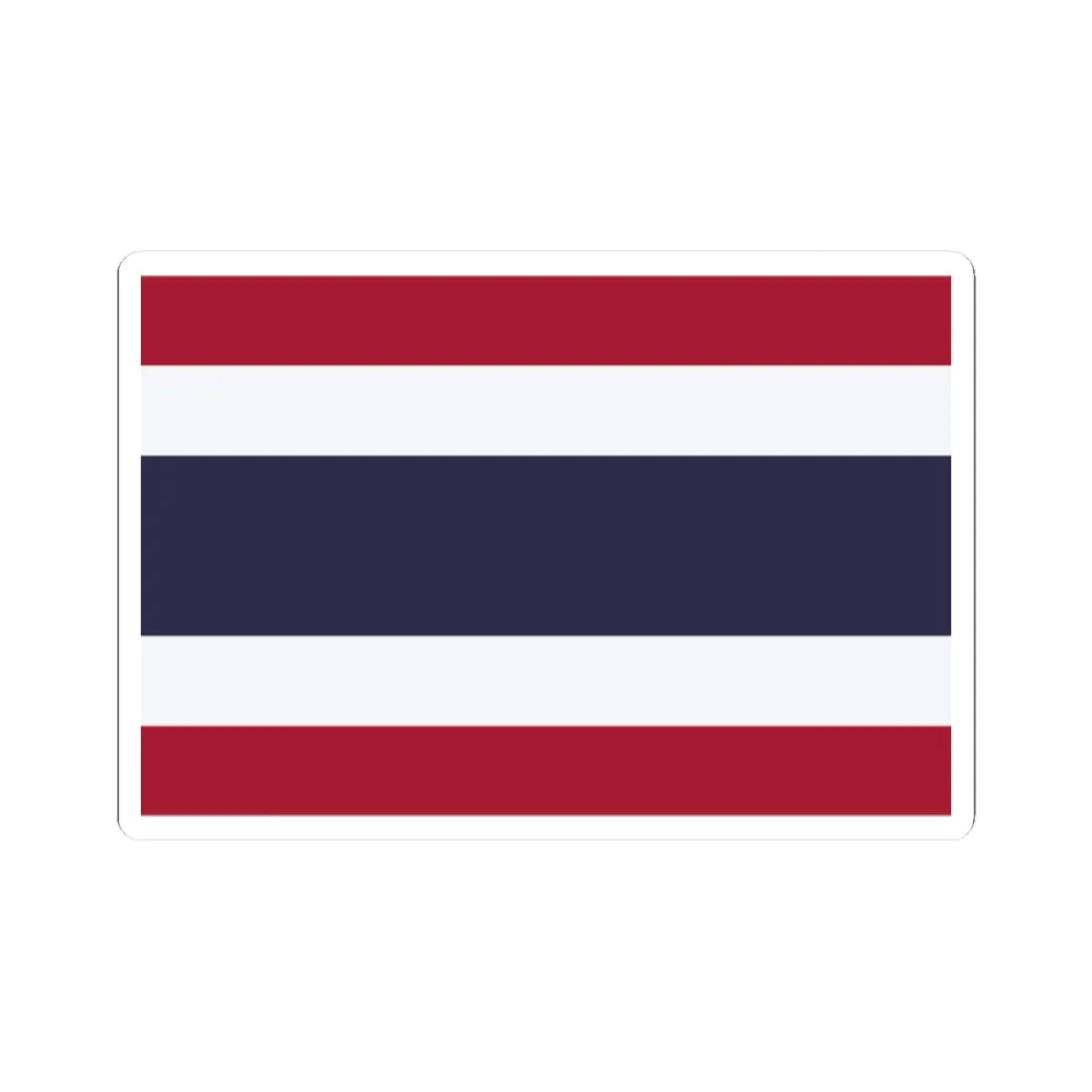 Flag of Thailand (Thailand) STICKER Vinyl Kiss-Cut Decal 2 Inch White - The Sticker Space