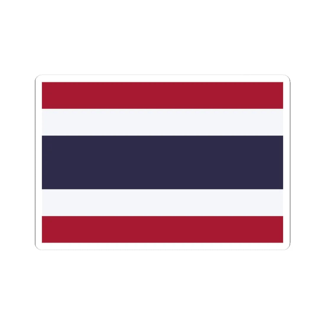 Flag of Thailand (Thailand) STICKER Vinyl Kiss-Cut Decal 3 Inch White - The Sticker Space