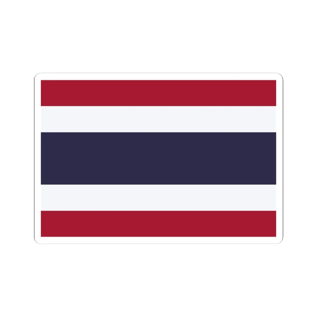 Flag of Thailand (Thailand) STICKER Vinyl Kiss-Cut Decal 4 Inch White - The Sticker Space