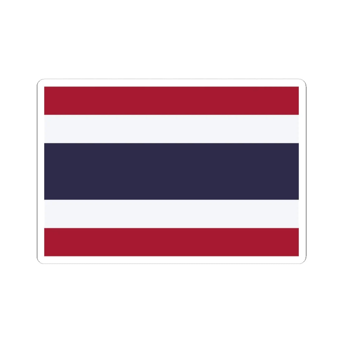 Flag of Thailand (Thailand) STICKER Vinyl Kiss-Cut Decal 6 Inch White - The Sticker Space