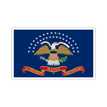 Flag of the 20th Maine Volunteer Infantry Regiment (United States) STICKER Vinyl Kiss-Cut Decal 3 Inch White - The Sticker Space