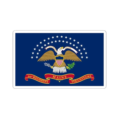 Flag of the 20th Maine Volunteer Infantry Regiment (United States) STICKER Vinyl Kiss-Cut Decal 6 Inch White - The Sticker Space