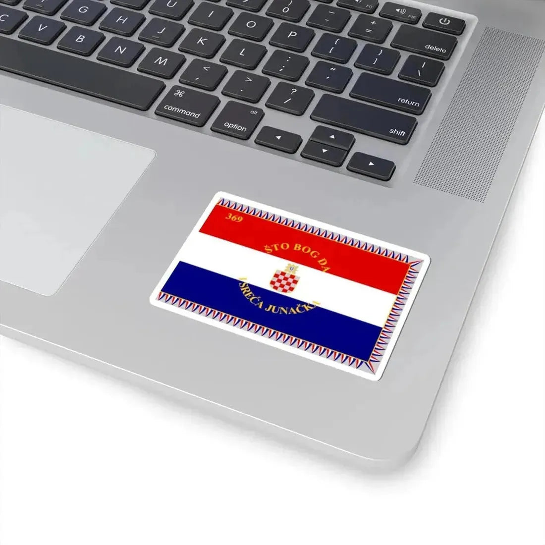 Flag of the 369th Infantry Regiment of the Independent State of Croatia (Croatia) STICKER Vinyl Kiss-Cut Decal - The Sticker Space