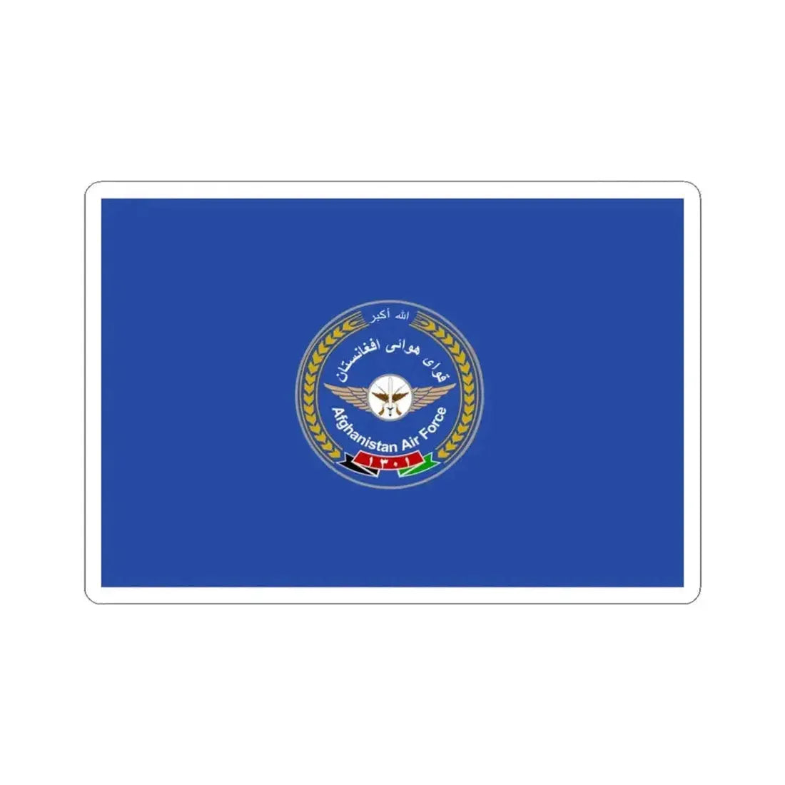 Flag of the Afghan Air Force (Afghanistan) STICKER Vinyl Kiss-Cut Decal 3 Inch White - The Sticker Space