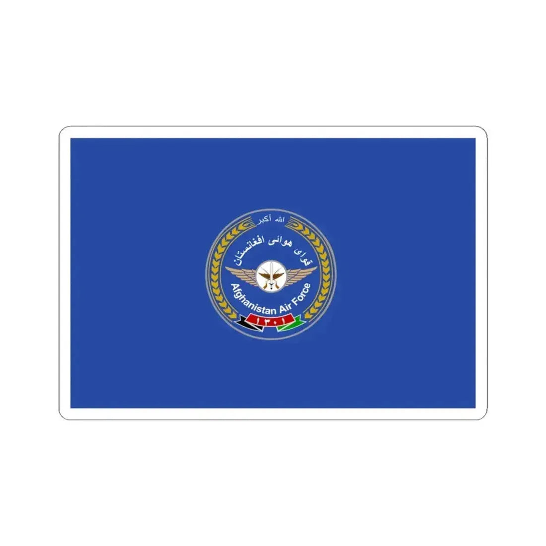 Flag of the Afghan Air Force (Afghanistan) STICKER Vinyl Kiss-Cut Decal 4 Inch White - The Sticker Space