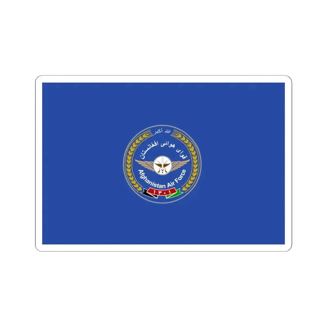 Flag of the Afghan Air Force (Afghanistan) STICKER Vinyl Kiss-Cut Decal 6 Inch White - The Sticker Space