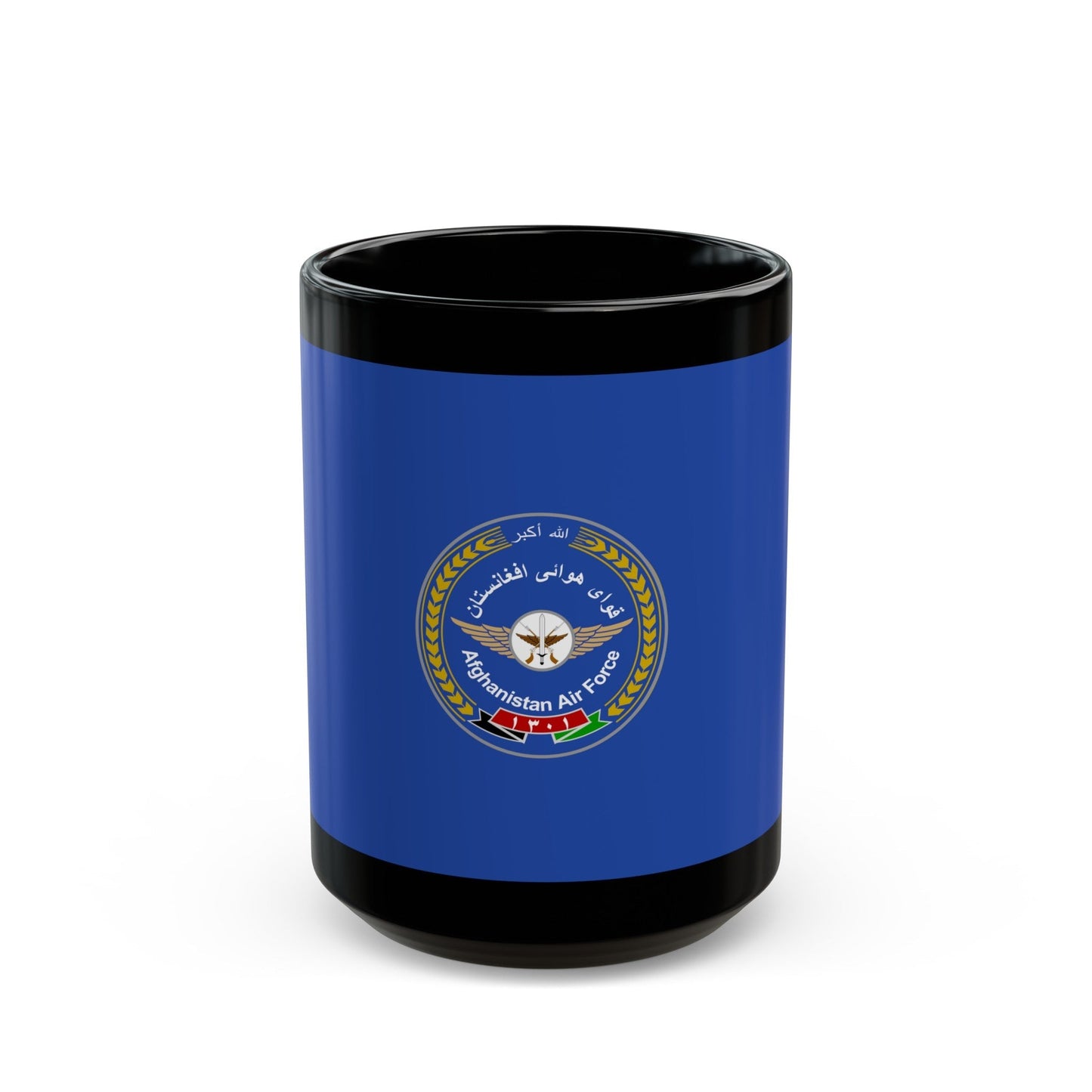 Flag of the Afghan Air Force - Black Coffee Mug-15oz-The Sticker Space