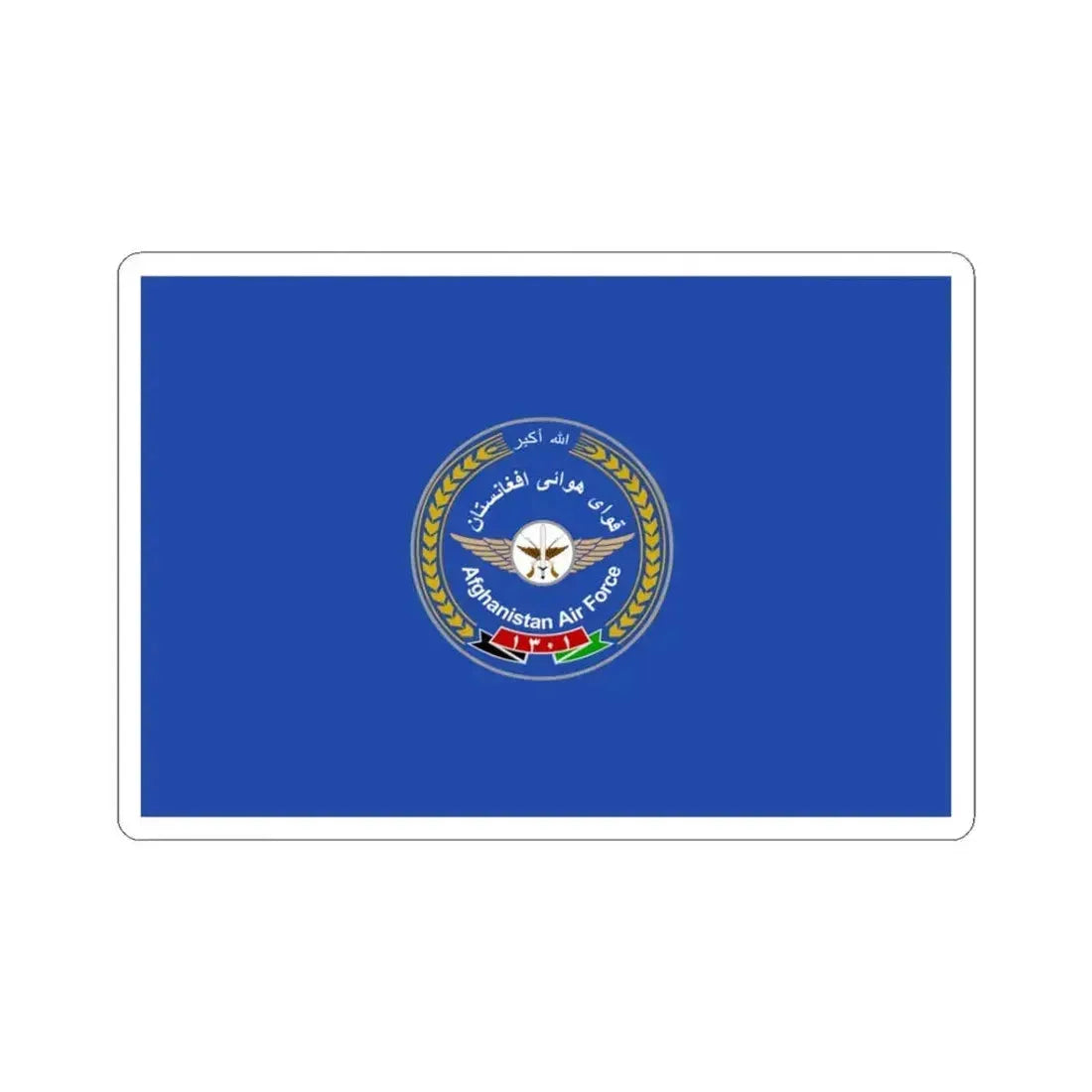 Flag of the Afghan Air Force - STICKER Vinyl Kiss-Cut Decal 3 Inch White - The Sticker Space