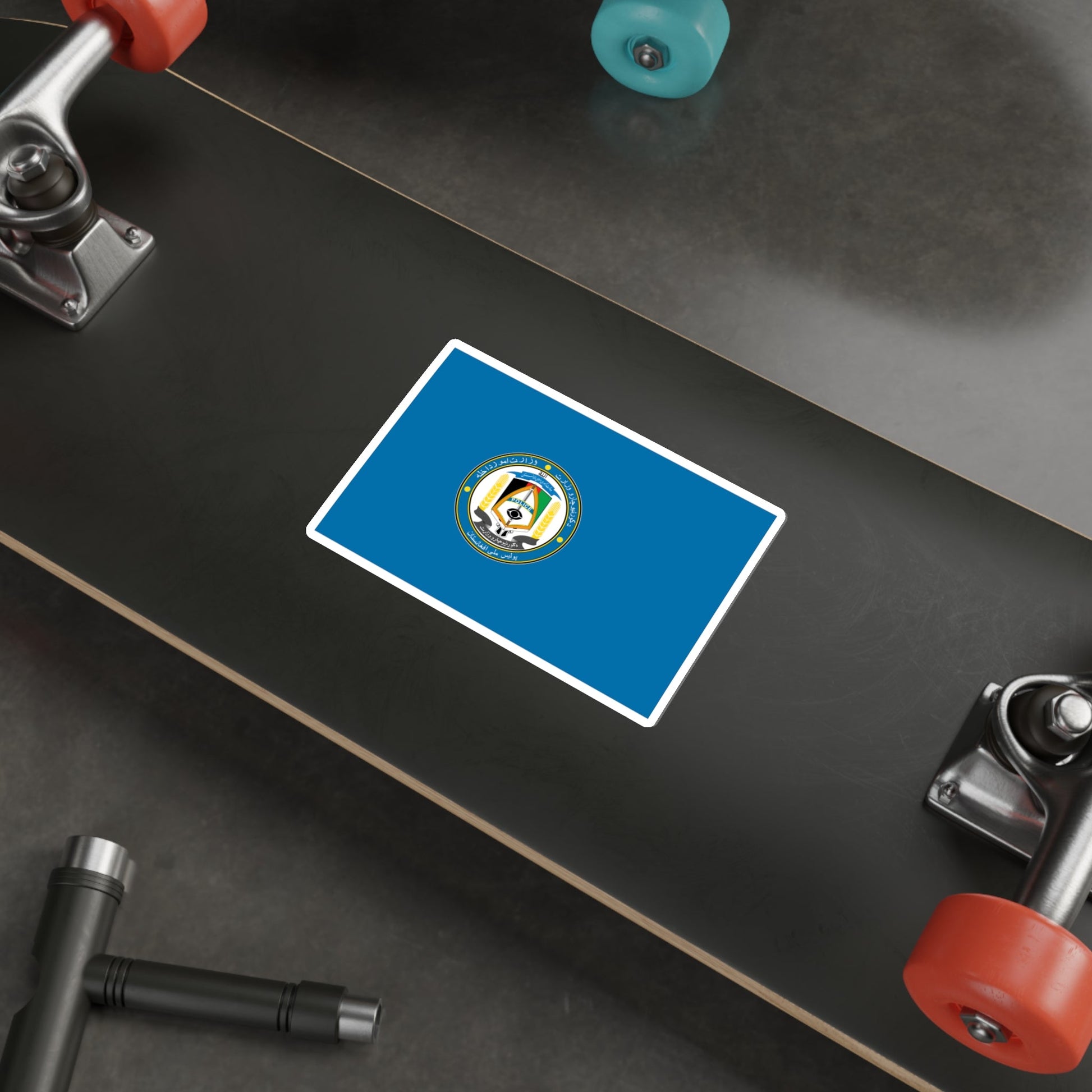 Flag of the Afghan National Police Pashto and Dari STICKER Vinyl Die-Cut Decal-The Sticker Space