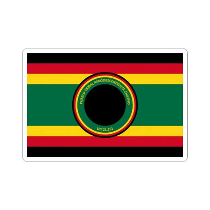 Flag of the Afro-Chilean tribal people (Chile) STICKER Vinyl Kiss-Cut Decal 2 Inch White - The Sticker Space